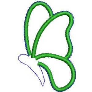 绿色蝴蝶轮廓图案