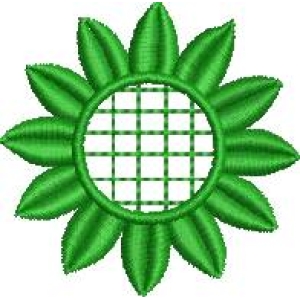 绿色花朵刺绣图案