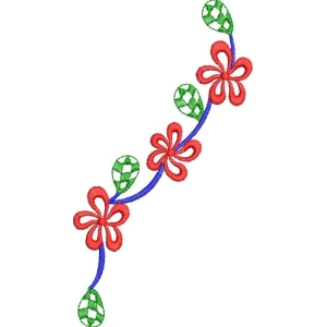 彩色刺绣花卉图案