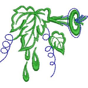 绿色藤蔓植物图案