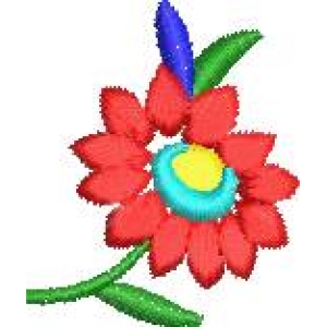 彩色刺绣花朵图案