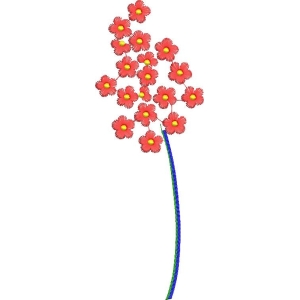 红色花朵植物模型