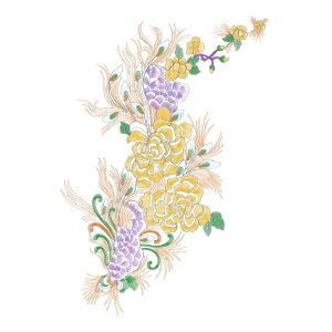 美丽花卉珠片绣