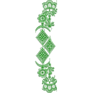 绿色刺绣花纹图案