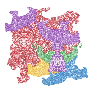 虎豹水溶绣