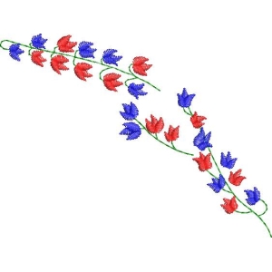 彩色花朵刺绣图案