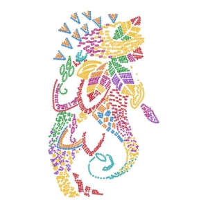 仿珠绣花卉