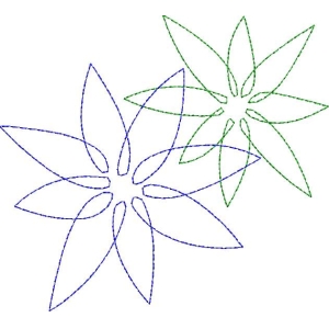两朵星形花图案