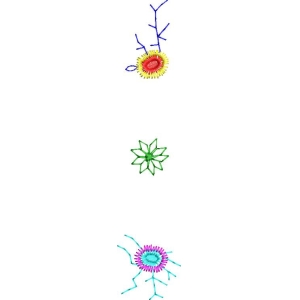 三幅抽象分子结构图