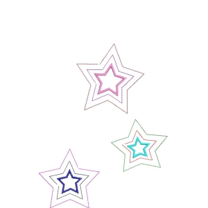 彩色嵌套星星图案