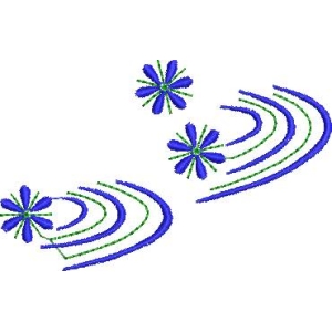 花朵与波纹图案设计