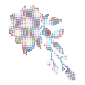 十字绣美丽花卉