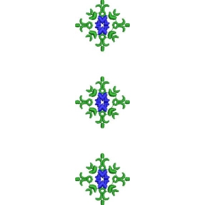 三朵蓝色花朵图案