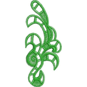 绿色刺绣花纹图案