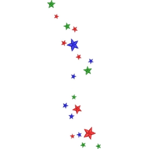 彩色星星飘落图案