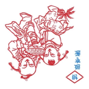 中式男孩吉祥图案