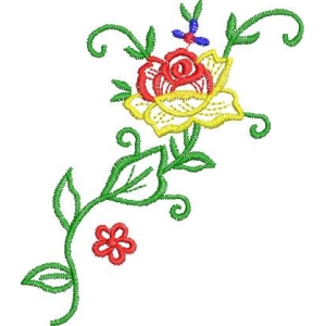 刺绣花卉图案
