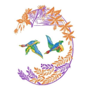 水鸭图案