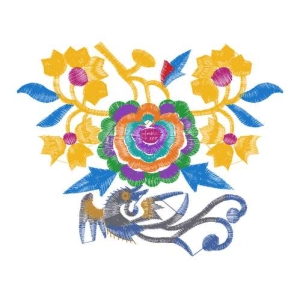 鸟美丽花卉