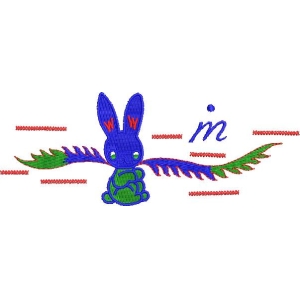 蓝色兔子卡通图案