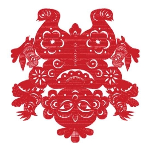 中式男孩图案