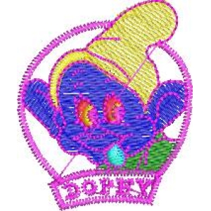 紫色小精灵刺绣徽章