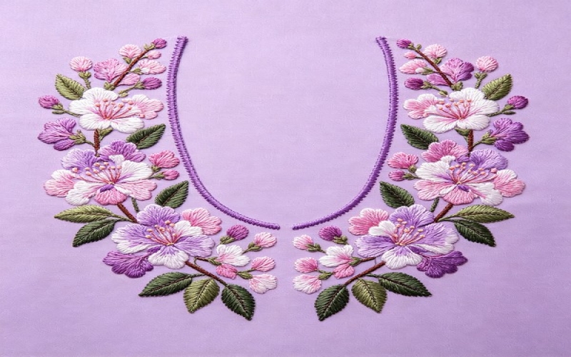 U形对领花_紫薇花