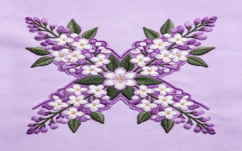 X形对领花_丁香花