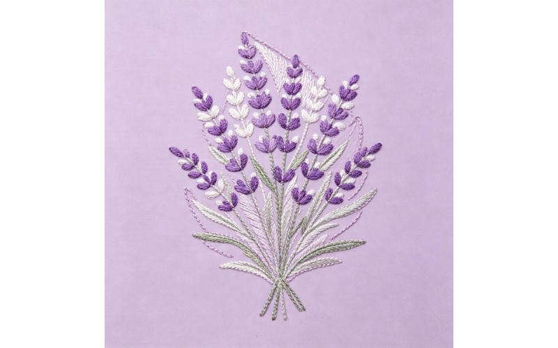 羽毛形花片_薰衣草