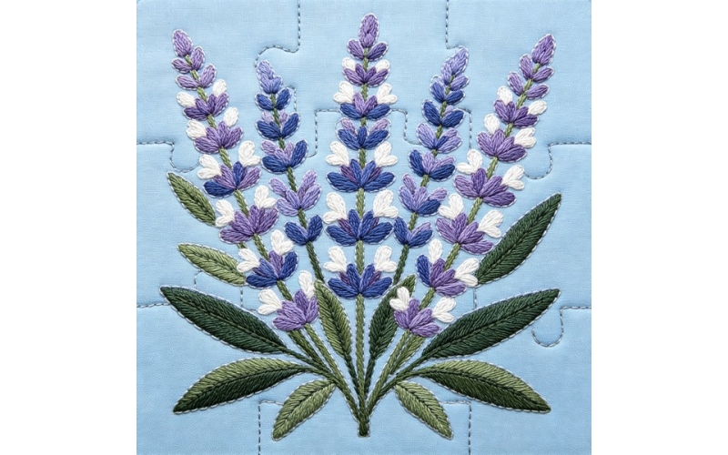 拼图形花片_鼠尾草