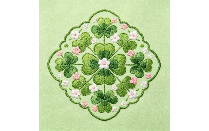 鱼骨形花片_三叶草