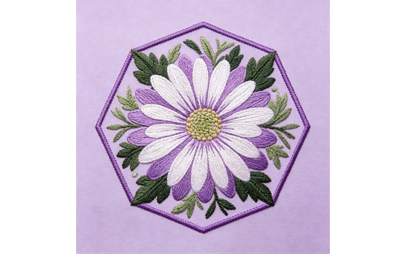 十边形花朵贴片_翠菊