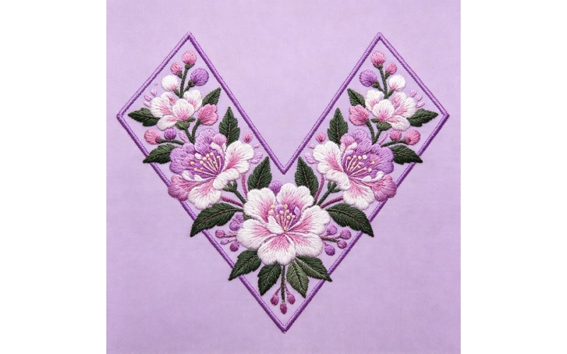 菱形对领花_紫薇花