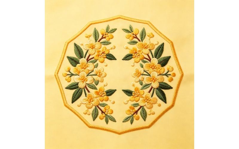 十二边形对领花_桂花