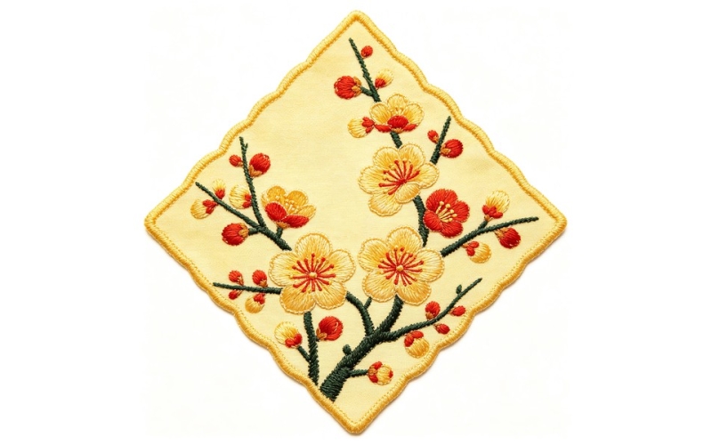 菱形领花_腊梅花