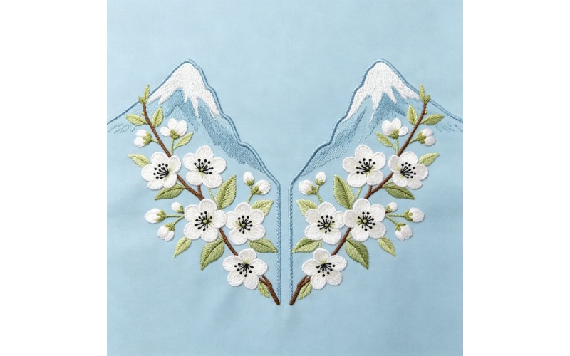 山形对领花_梨花