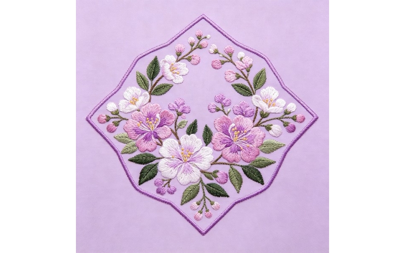 五边形领花_紫薇花
