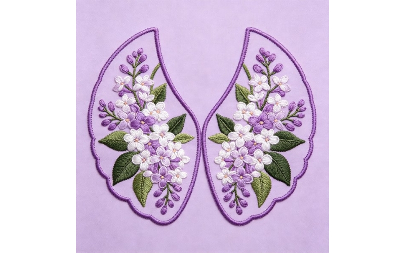 樱桃形对领花_丁香花