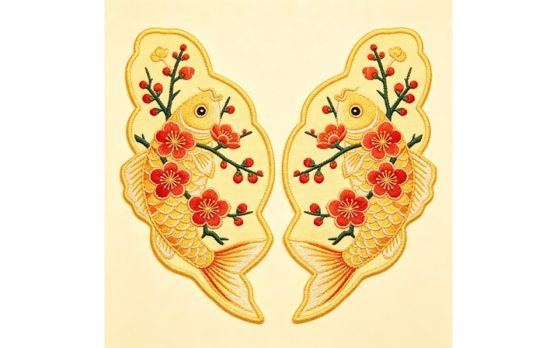 鱼形对领花_腊梅花