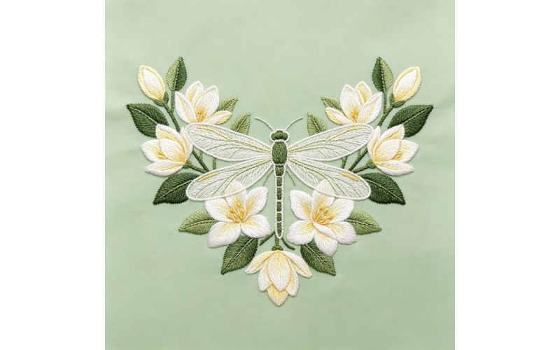 蜻蜓形领花_含笑花