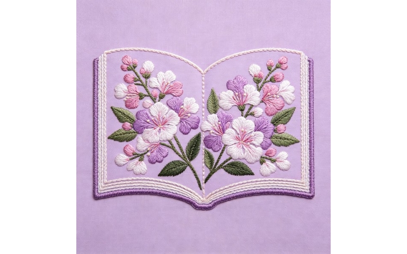书本形领花_紫薇花