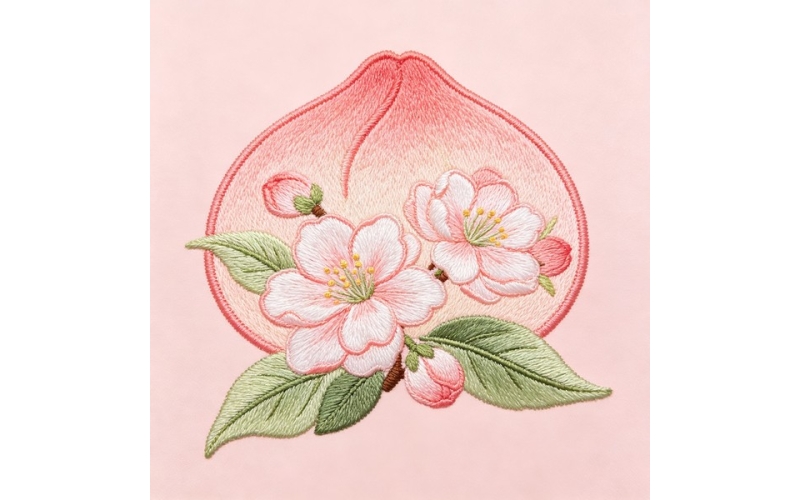 寿桃形花片