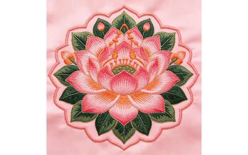 莲花座形领花