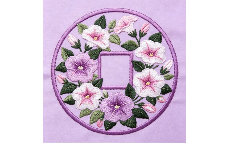古钱形花片