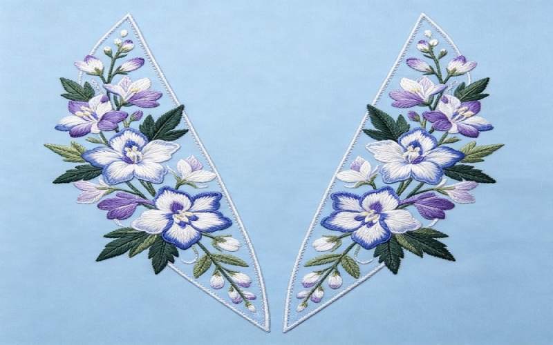 矛形对领花