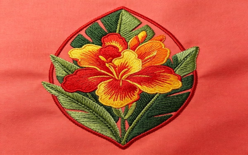 蕉叶形花朵贴片