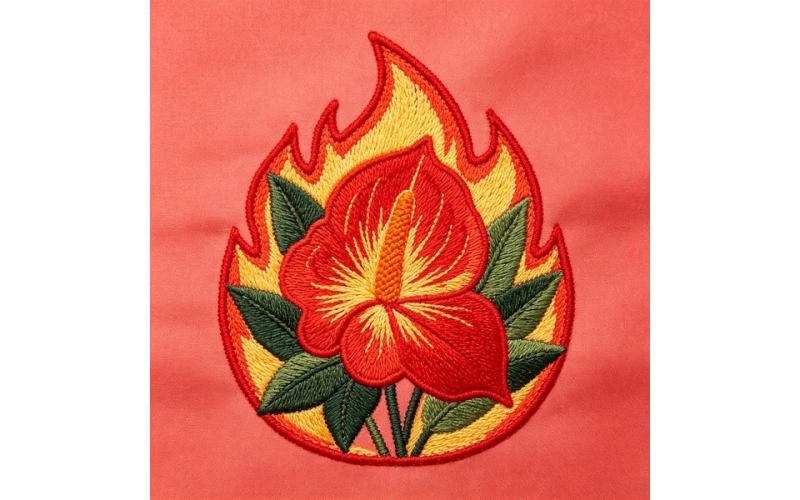 火焰形花朵贴片_火鹤花