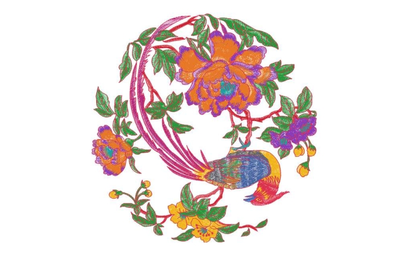美丽花鸟