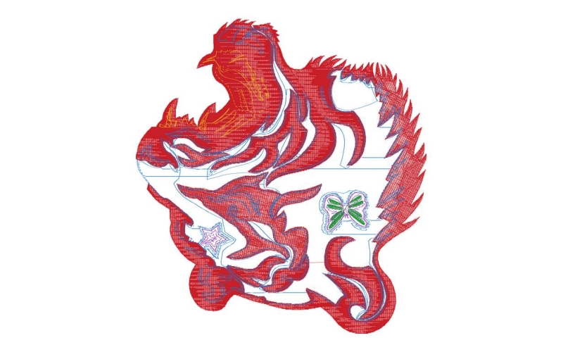 珠绣虎头