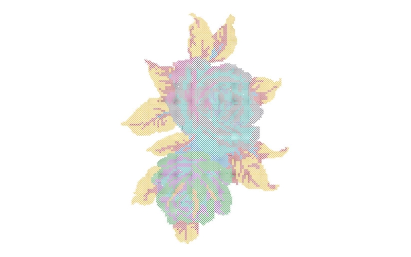 十字绣美丽花卉